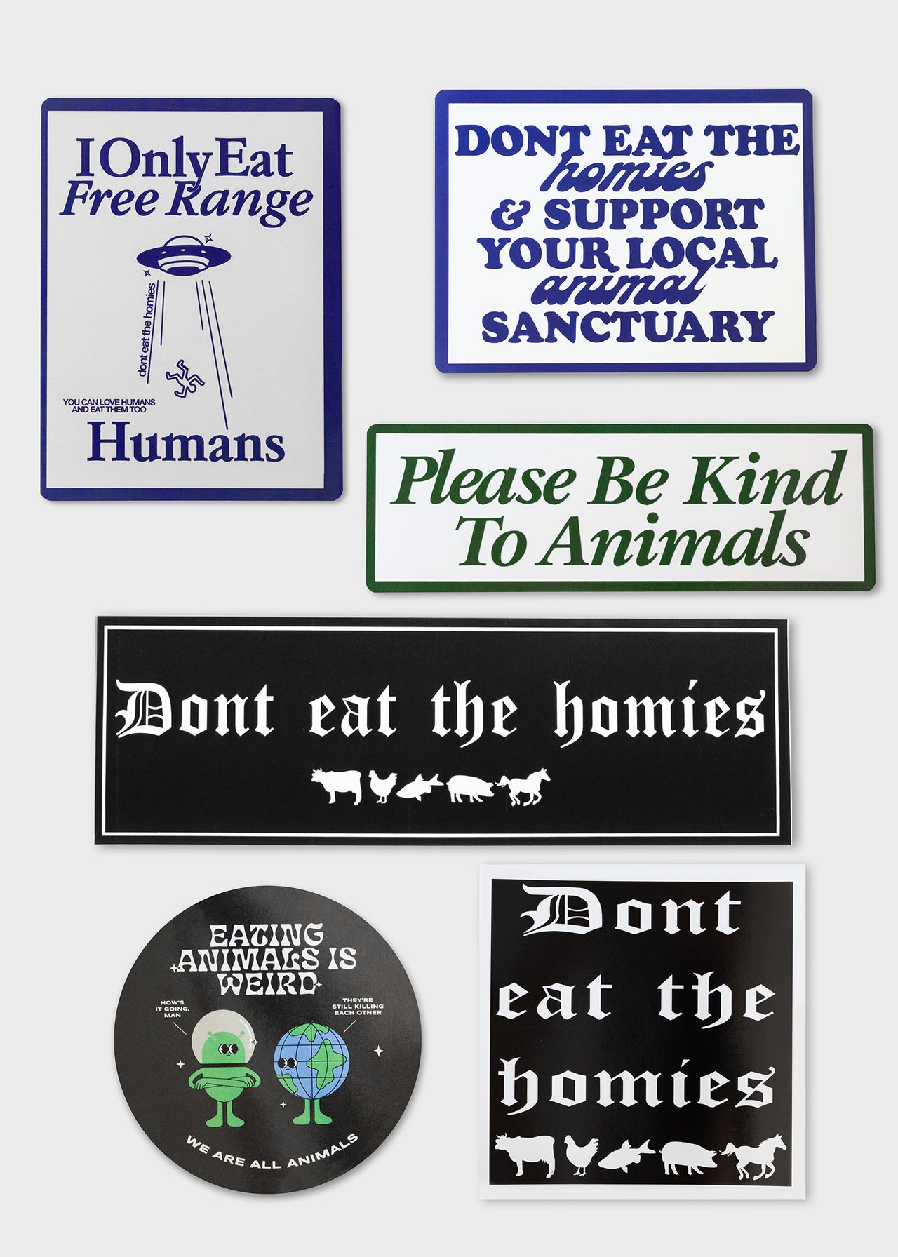 EATING ANIMALS IS WEIRD STICKER