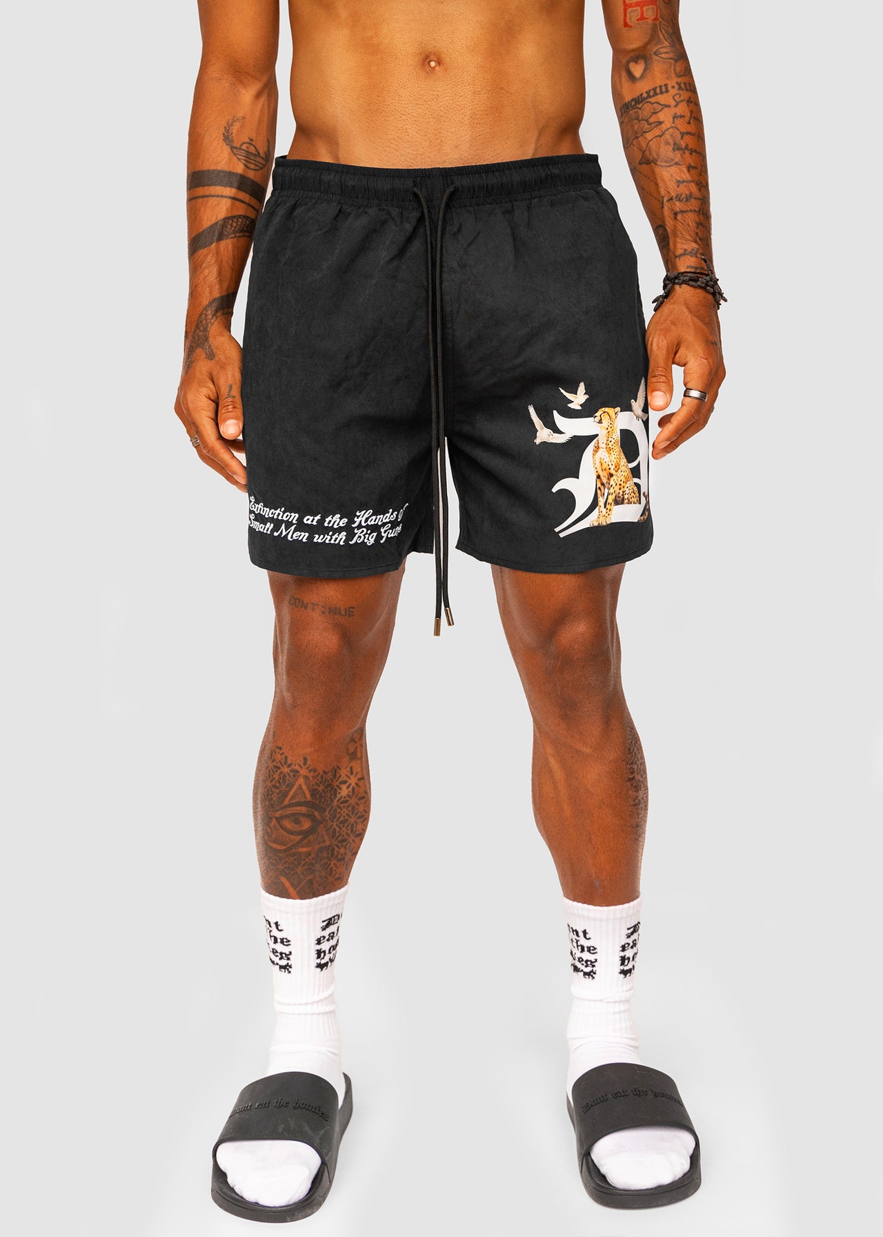 BLACK SAFARI SWIM SHORT