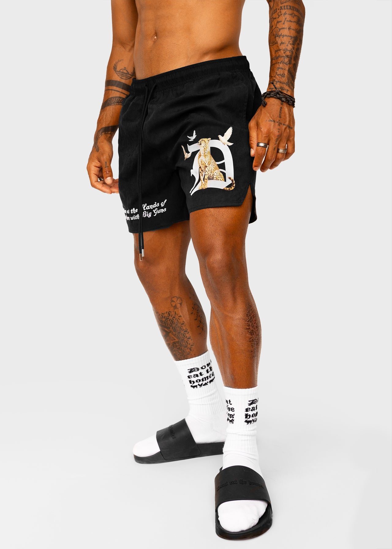 BLACK SAFARI SWIM SHORT