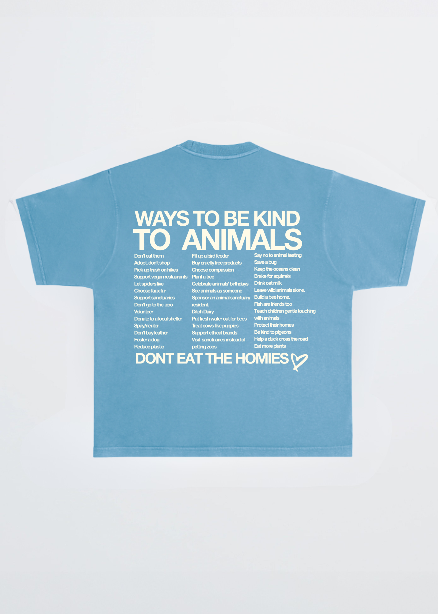 Ways to be kind to animals t shirt vegan animal lover design